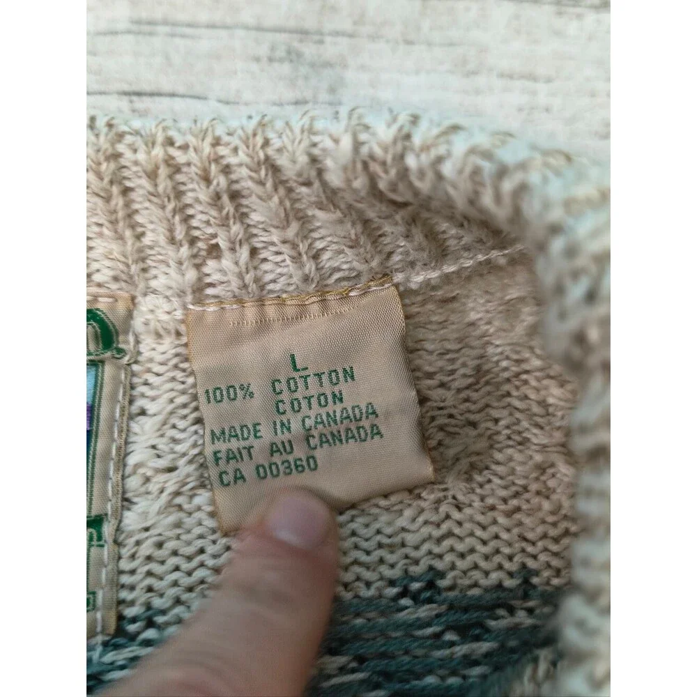 Vintage TT&Co Sport Fair Isle Cotton Sweater Size Large